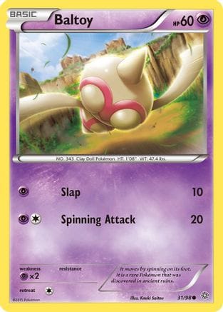 'Pokemon - 'Baltoy (31) 031  XY  Ancient Origins - Common