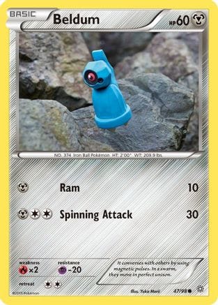 'Pokemon - 'Beldum 047/98  - Reverse Holofoil XY  Ancient Origins - Common