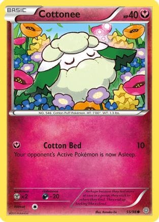 'Pokemon - 'Cottonee 055/98  - Reverse Holofoil XY  Ancient Origins - Common