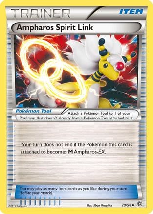 'Pokemon - 'Ampharos Spirit Link 070/98  XY  Ancient Origins - Uncommon
