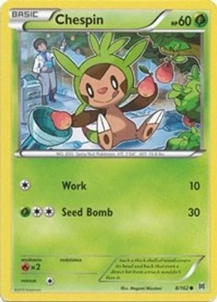 'Pokemon - 'Chespin (8) 008/162  XY  BREAKthrough - Common