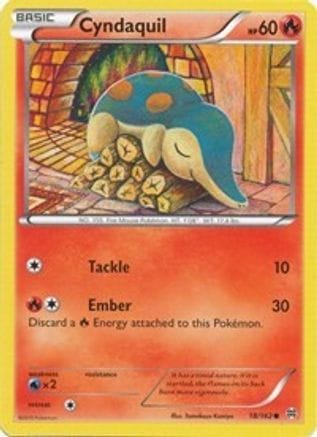 'Pokemon - 'Cyndaquil 018/162  - Reverse Holofoil XY  BREAKthrough - Common