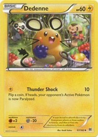 'Pokemon - 'Dedenne 057/162  - Reverse Holofoil XY  BREAKthrough - Uncommon