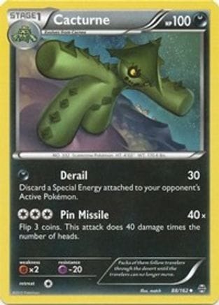 'Pokemon - 'Cacturne 088/162  - Reverse Holofoil XY  BREAKthrough - Uncommon