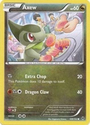'Pokemon - 'Axew (109) 109/162  - Reverse Holofoil XY  BREAKthrough - Common
