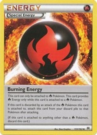 'Pokemon - 'Burning Energy 151/162  XY  BREAKthrough - Uncommon