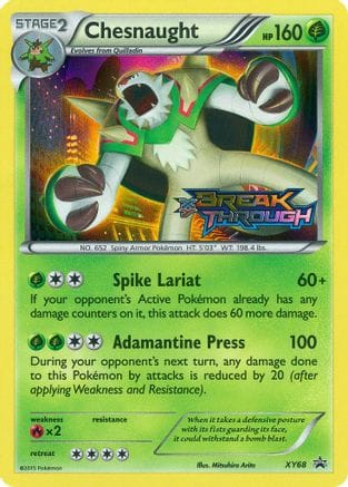 'Pokemon - 'Chesnaught (Prerelease) XY68  - Holofoil XY Promos - Promo