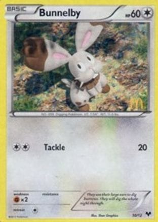 'Pokemon - 'Bunnelby 010/12  - Holofoil McDonalds Promos 2014 - Promo