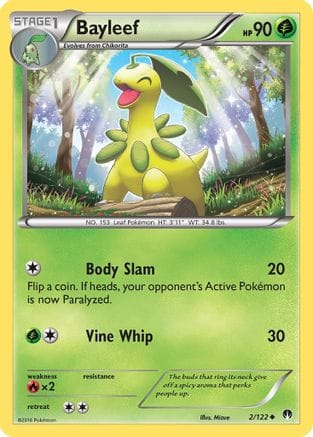 'Pokemon - 'Bayleef 002/122  XY  BREAKpoint - Uncommon