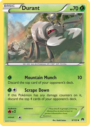 'Pokemon - 'Durant 009  XY  BREAKpoint - Uncommon