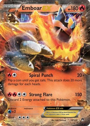 'Pokemon - 'Emboar EX 014/122  - Holofoil XY  BREAKpoint - Ultra Rare