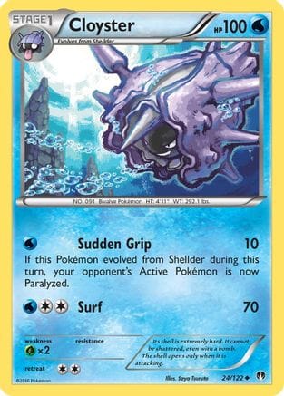 'Pokemon - 'Cloyster 024  XY  BREAKpoint - Uncommon