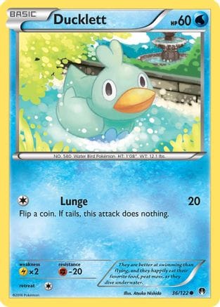 'Pokemon - 'Ducklett 036/122  XY  BREAKpoint - Common
