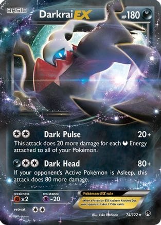 'Pokemon - 'Darkrai EX 074/122  - Holofoil XY  BREAKpoint - Ultra Rare