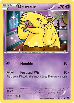 'Pokemon - 'Drowzee 050/122  - Reverse Holofoil XY  BREAKpoint - Common