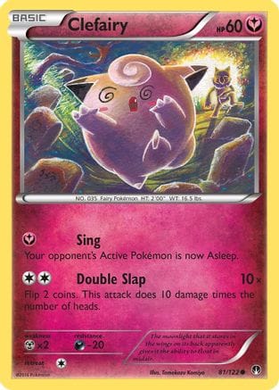 'Pokemon - 'Clefairy 081/122  - Reverse Holofoil XY  BREAKpoint - Common