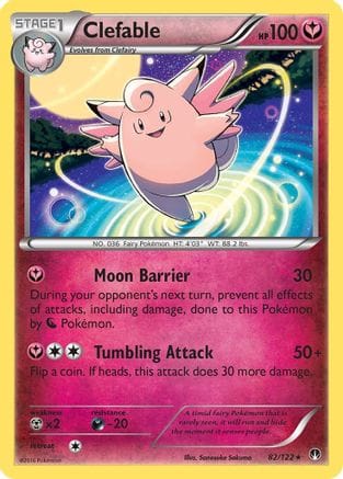 'Pokemon - 'Clefable 082/122  - Reverse Holofoil XY  BREAKpoint - Rare