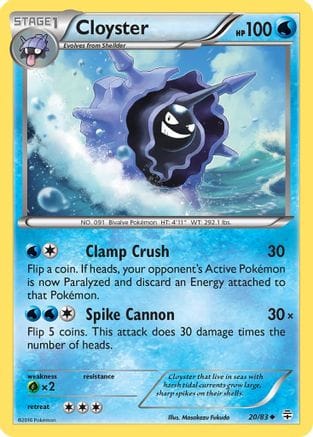 'Pokemon - 'Cloyster 020/83  Generations - Uncommon
