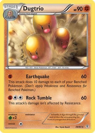 'Pokemon - 'Dugtrio 039  Generations - Rare