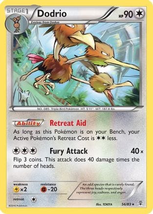 'Pokemon - 'Dodrio 056/83  Generations - Rare