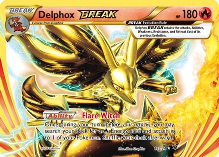 'Pokemon - 'Delphox BREAK 014/124  - Holofoil XY  Fates Collide - Rare BREAK