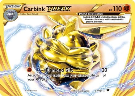 'Pokemon - 'Carbink BREAK 051/124  - Holofoil XY  Fates Collide - Rare BREAK