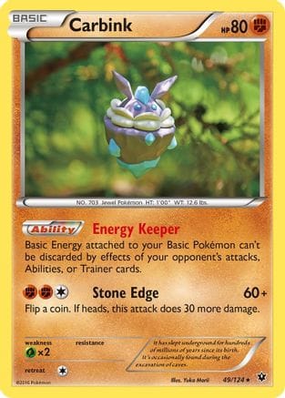 'Pokemon - 'Carbink (49) 049/124  XY  Fates Collide - Rare