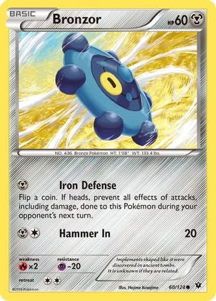 'Pokemon - 'Bronzor 060/124  XY  Fates Collide - Common