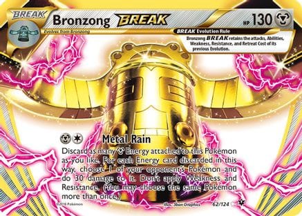 'Pokemon - 'Bronzong BREAK 062/124  - Holofoil XY  Fates Collide - Rare BREAK