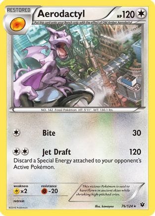 'Pokemon - 'Aerodactyl 076/124  XY  Fates Collide - Rare
