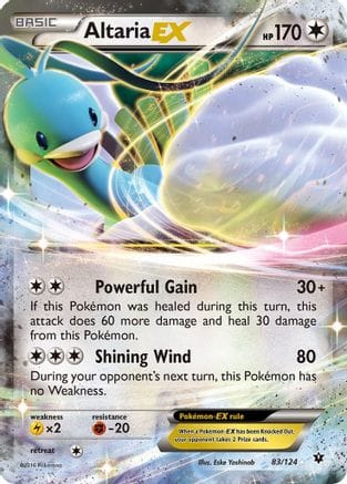 'Pokemon - 'Altaria EX 083/124  - Holofoil XY  Fates Collide - Ultra Rare