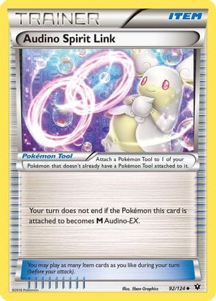 'Pokemon - 'Audino Spirit Link 092/124  - Reverse Holofoil XY  Fates Collide - Uncommon