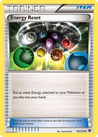'Pokemon - 'Energy Reset 098/124  XY  Fates Collide - Uncommon