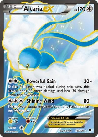'Pokemon - 'Altaria EX (Full Art) 123/124  - Holofoil XY  Fates Collide - Ultra Rare