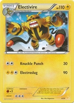 'Pokemon - 'Electivire (4) 004  XY Trainer Kit Pikachu Libre & Suicune - Common