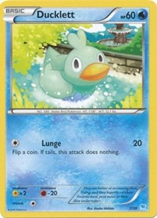 'Pokemon - 'Ducklett (24) 024  XY Trainer Kit Pikachu Libre & Suicune - Common