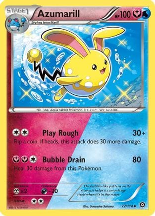 'Pokemon - 'Azumarill 077/114  XY  Steam Siege - Uncommon