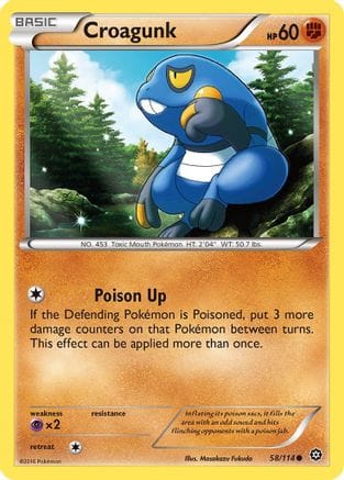 'Pokemon - 'Croagunk 058/114  XY  Steam Siege - Common