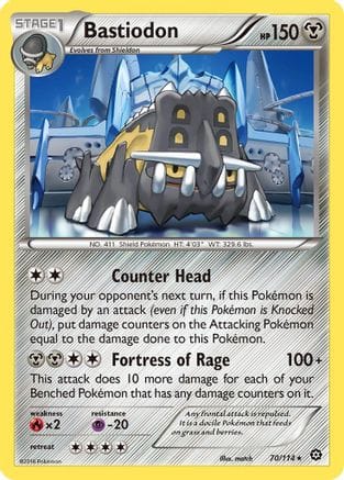 'Pokemon - 'Bastiodon 070/114  XY  Steam Siege - Rare