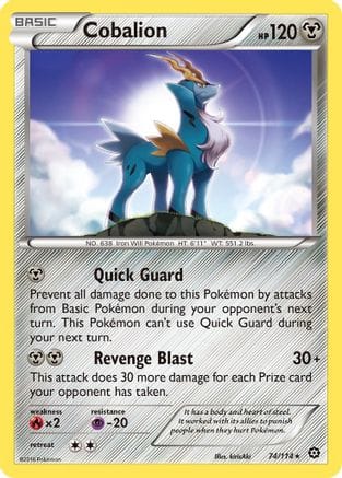'Pokemon - 'Cobalion 074/114  XY  Steam Siege - Rare