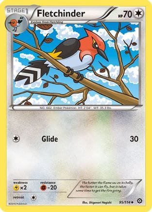 'Pokemon - 'Fletchinder 095/114  XY  Steam Siege - Uncommon