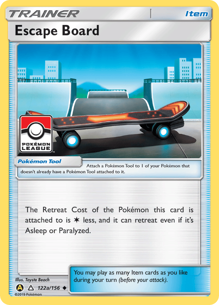 'Pokemon - 'Escape Board 122a/156  - Reverse Holofoil League & Championship Cards - Promo