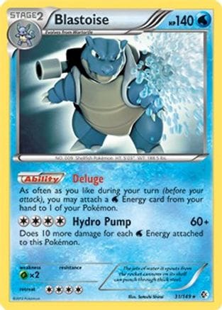 'Pokemon - 'Blastoise 031/149  Deck Exclusives - Rare