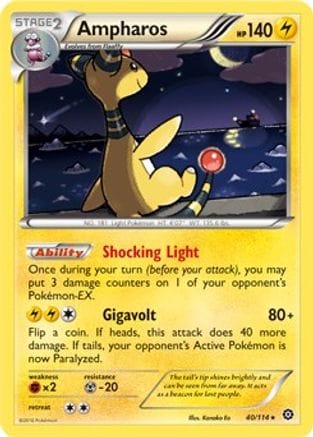 'Pokemon - 'Ampharos 040/114  Deck Exclusives - Rare