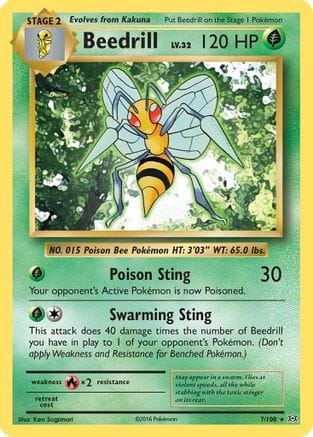 'Pokemon - 'Beedrill 007/108  XY  Evolutions - Rare