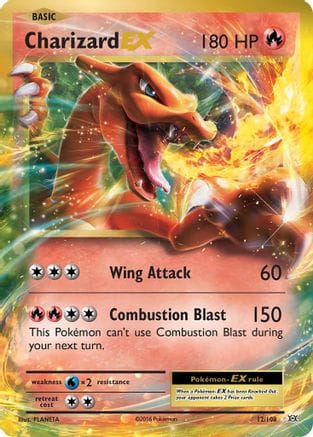 'Pokemon - 'Charizard EX 012/108  - Holofoil XY  Evolutions - Ultra Rare