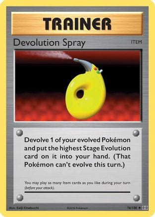 'Pokemon - 'Devolution Spray 076/108  - Reverse Holofoil XY  Evolutions - Uncommon