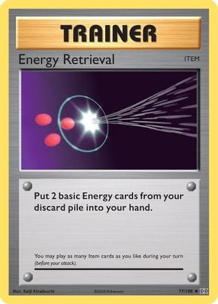 'Pokemon - 'Energy Retrieval 077/108  XY  Evolutions - Uncommon