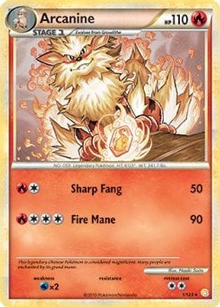 'Pokemon - 'Arcanine 001/123  Deck Exclusives - Rare