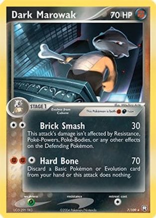 'Pokemon - 'Dark Marowak 007/109  Deck Exclusives - Rare